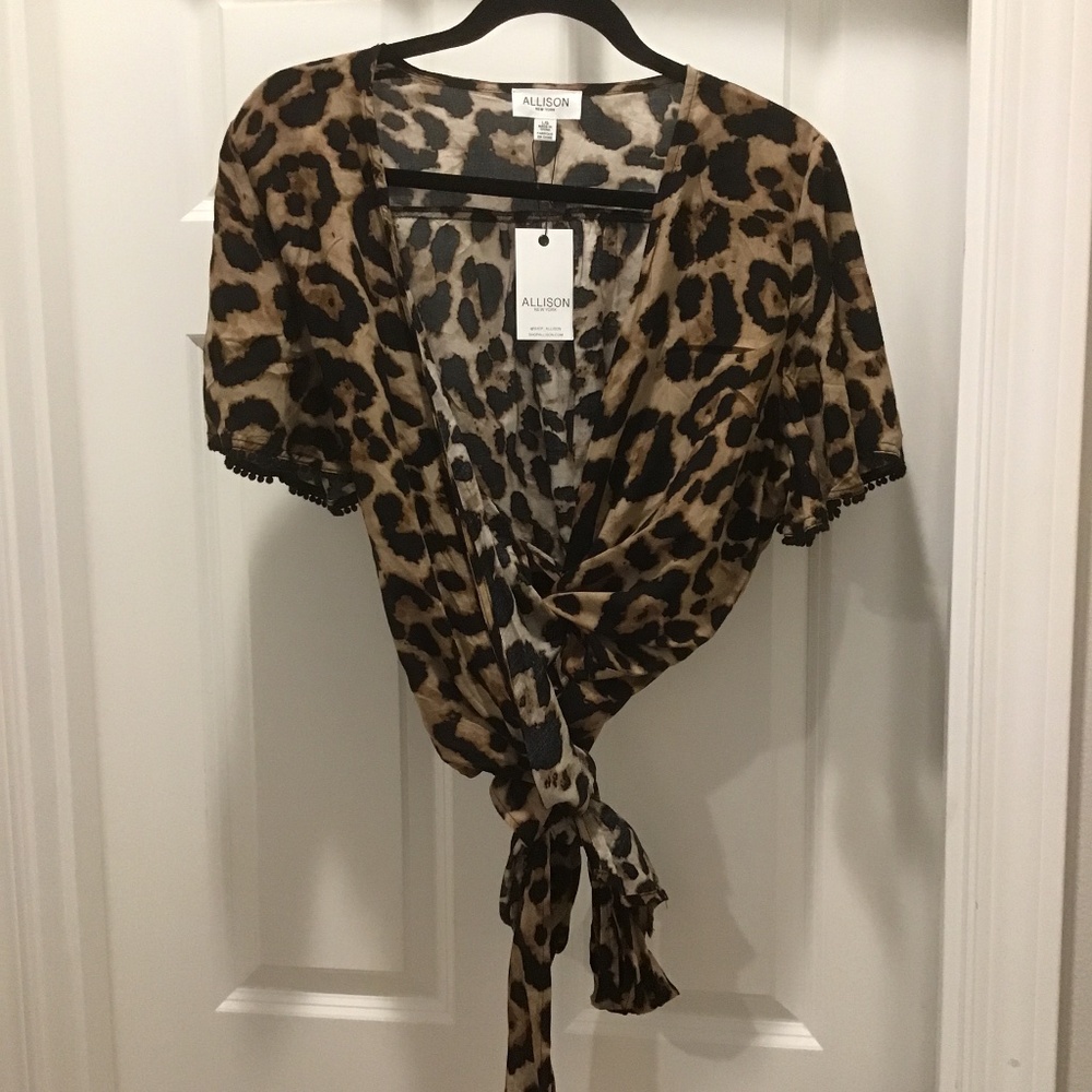 Allison New York  Animal Print Top